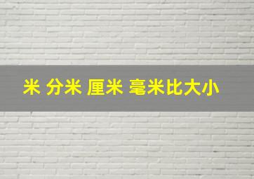 米 分米 厘米 毫米比大小